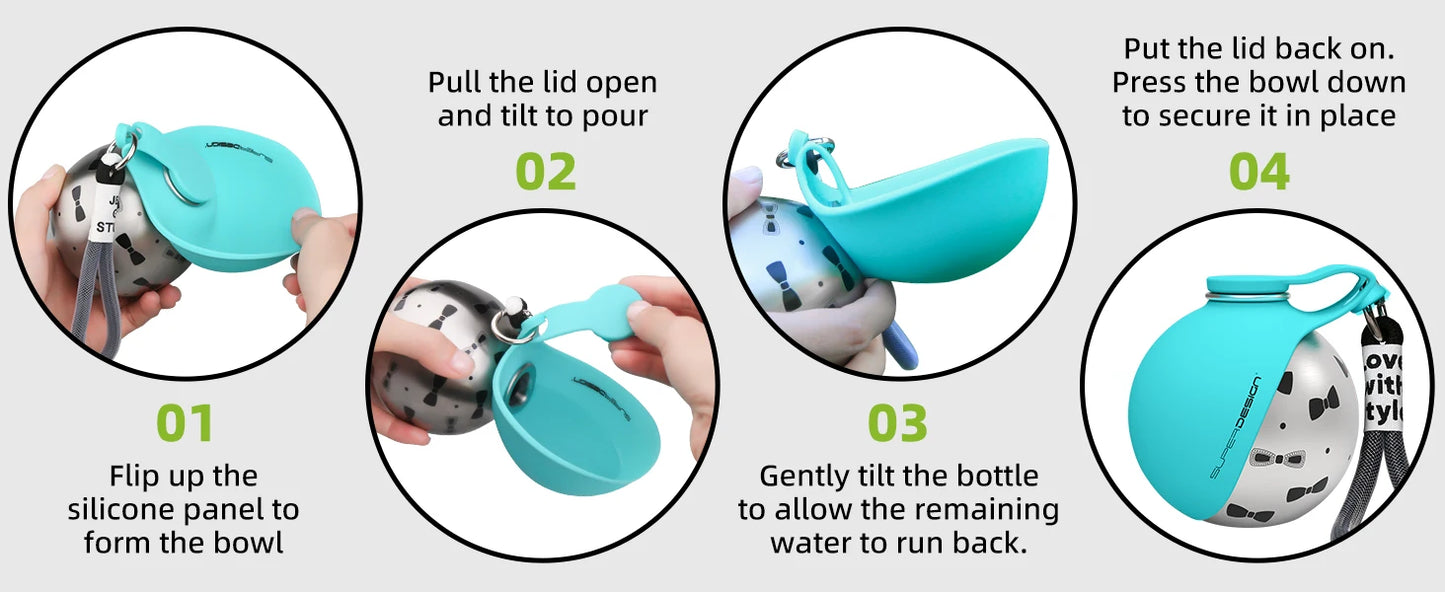 LoomaFind Portable Pet Water Bottle